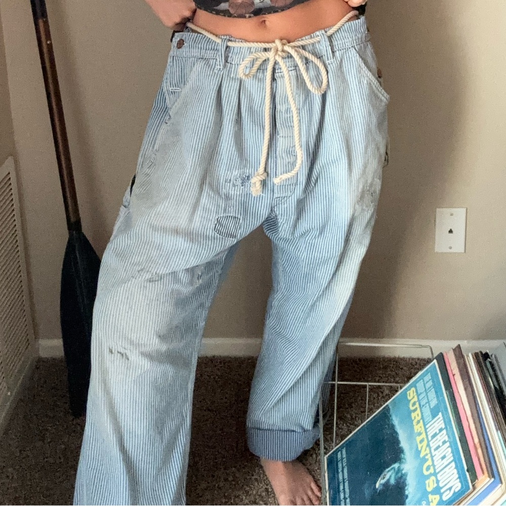 Oversized vintage railroad pants
